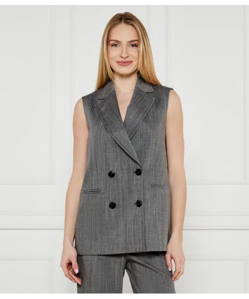 Жилет из шерсти Диди Loose fit Max&Co., серый 
Жилет из шерсти Диди Loose fit Max&Co., серый