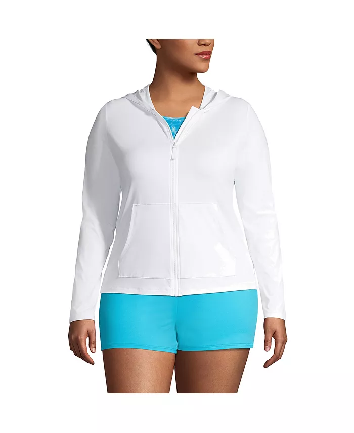 Плюс сайз худи с длинными рукавами и молнией на всю длину для защиты от солнца UPF 50 Lands' End, белый
Плюс сайз худи с длинными рукавами и молнией на всю длину для защиты от солнца UPF 50 Lands' End, белый