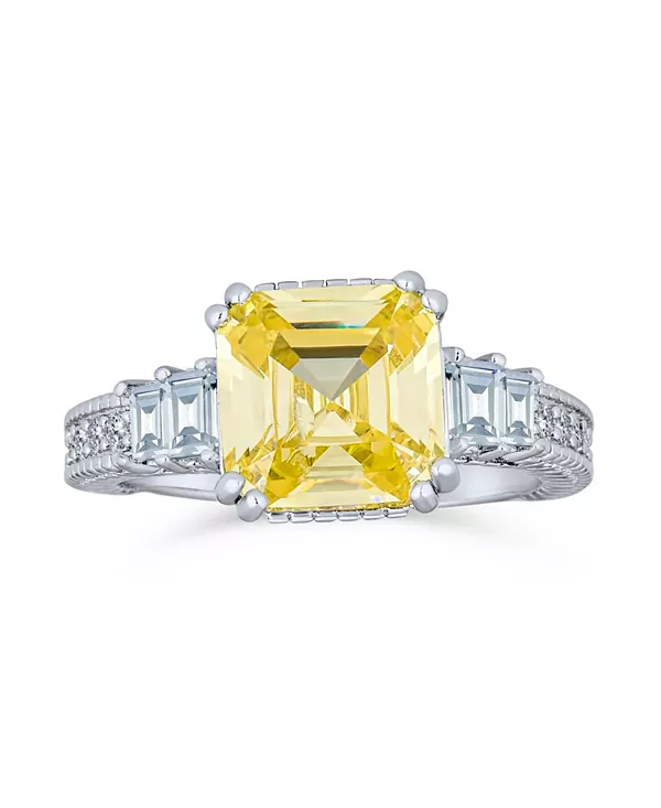 Кольцо с кубическим цирконием 2 карата, квадратной огранкой "Ашер", в стиле ар-деко, с боковыми камнями в форме багетов, стерлинговое серебро Bling Jewelry, yellow
Кольцо с кубическим цирконием 2 карата, квадратной огранкой "Ашер", в стиле ар-деко, с боковыми камнями в форме багетов, стерлинговое серебро Bling Jewelry, yellow