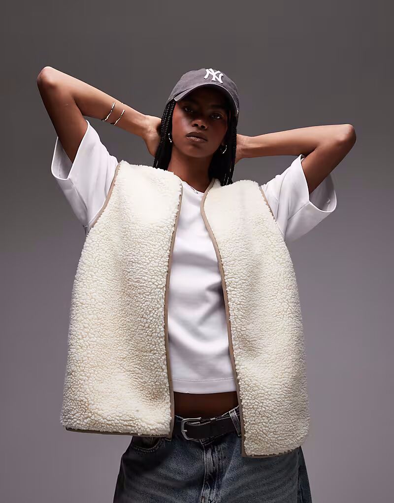 Двусторонний жилет Topshop Chuck on Borg цвета экрю, Белый, Двусторонний жилет Topshop Chuck on Borg цвета экрю
Двусторонний жилет Topshop Chuck on Borg цвета экрю, Белый, Двусторонний жилет Topshop Chuck on Borg цвета экрю