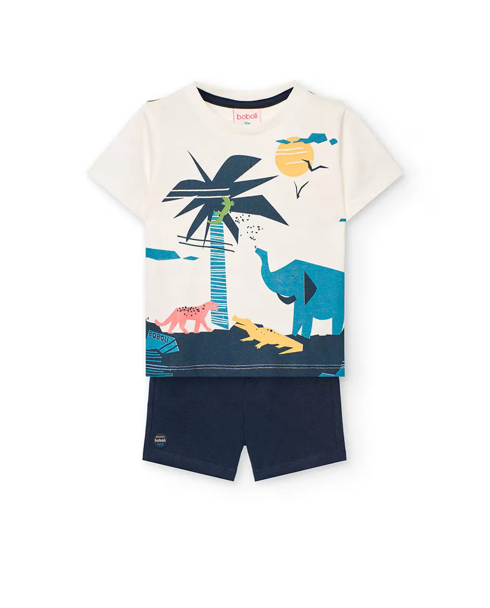 Комплект из футболки и шорт из 100% хлопка Boboli, белый
Комплект из футболки и шорт из 100% хлопка Boboli, белый