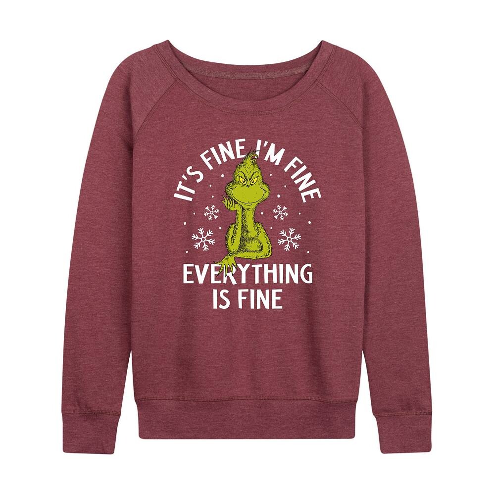 Женский легкий свитшот из френч-терри Dr. Seuss Grinch It's Fine I'm Fine Licensed Character, цвет Heather Dark Red
Женский легкий свитшот из френч-терри Dr. Seuss Grinch It's Fine I'm Fine Licensed Character, цвет Heather Dark Red
