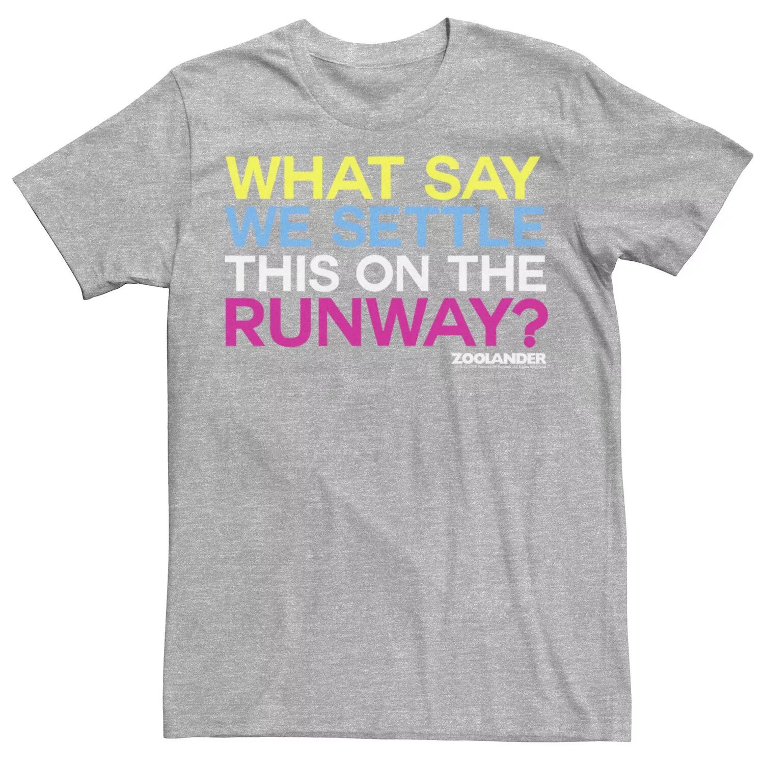 Мужская футболка Zoolander Settle This on the Runway Block с текстом Licensed Character
Мужская футболка Zoolander Settle This on the Runway Block с текстом Licensed Character