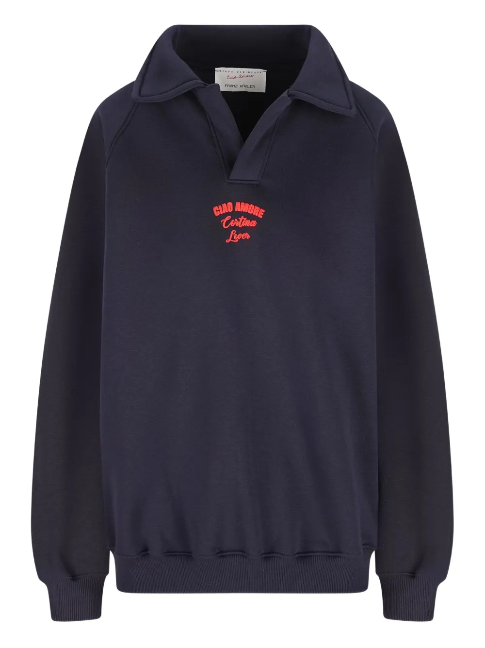 Вышитый топ с воротником-поло Giada Benincasa, синий
Вышитый топ с воротником-поло Giada Benincasa, синий