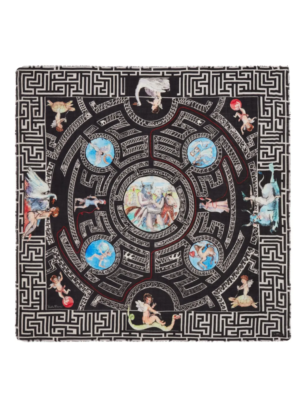 Платок с принтом Labirinto X Paolo Fiumi Faliero Sarti, черный
Платок с принтом Labirinto X Paolo Fiumi Faliero Sarti, черный