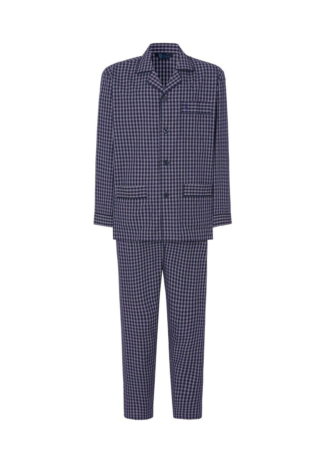 Мужские пижамы из поплина с длинным лацканами в клетку, синие El Búho NOCTURNO, синий
Мужские пижамы из поплина с длинным лацканами в клетку, синие El Búho NOCTURNO, синий