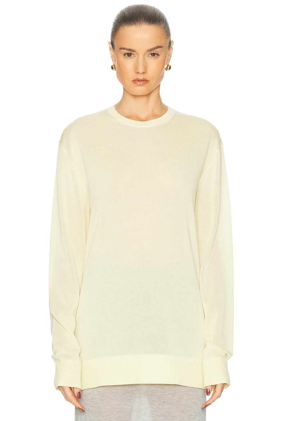 Длинный рукав трикотажный свитер Toteme, Straw
Длинный рукав трикотажный свитер Toteme, Straw