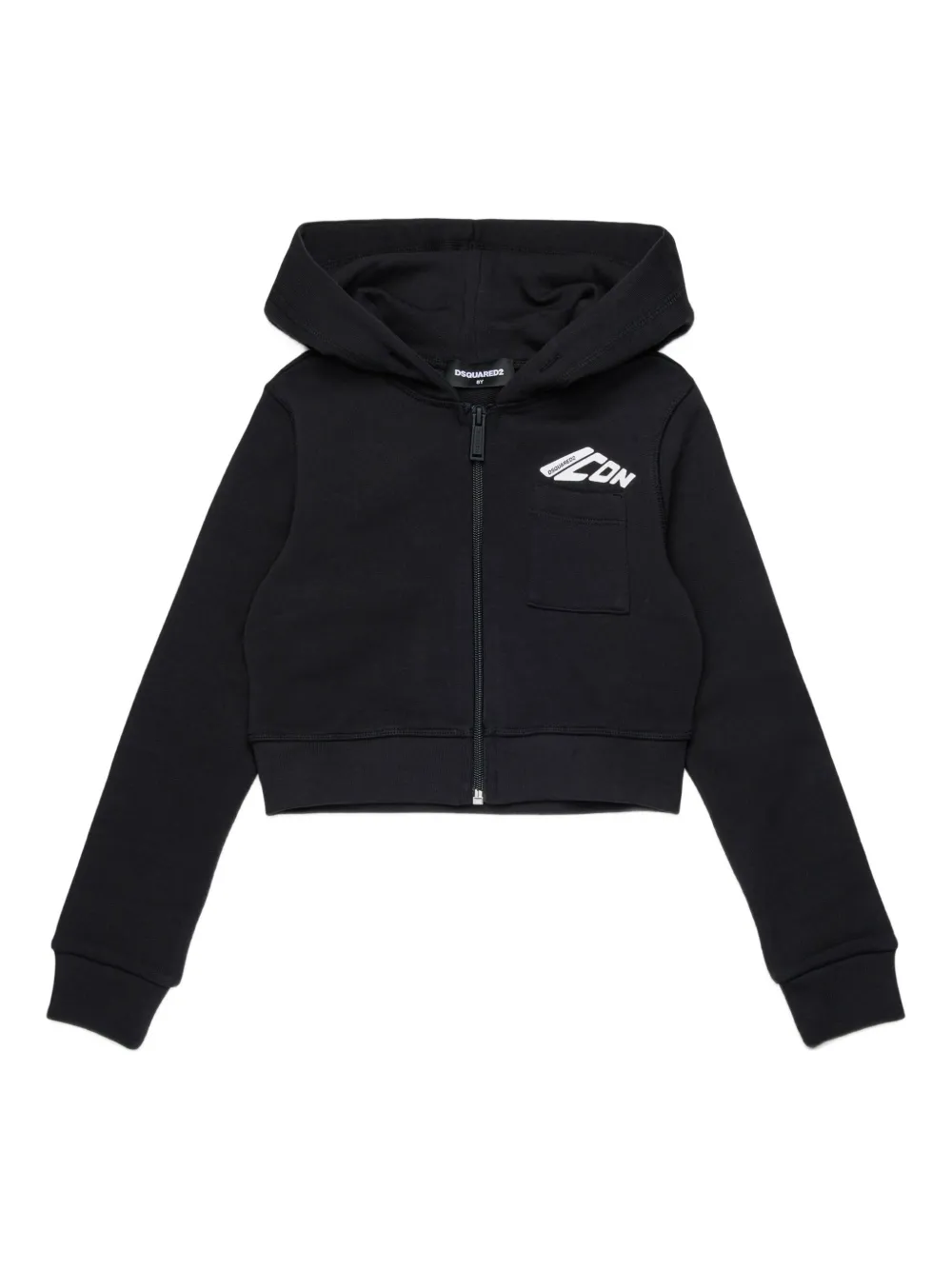 Худи на молнии DSQUARED2 KIDS, черный 
Худи на молнии DSQUARED2 KIDS, черный