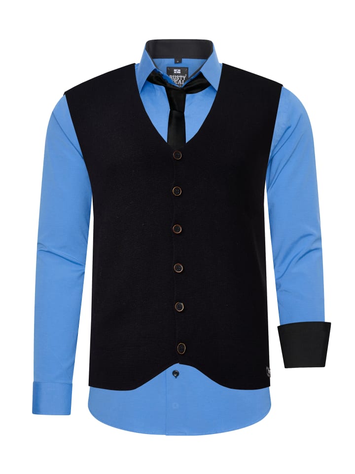 Рубашка с жилетом и галстуком, комплект из 3 предметов синего цвета Rusty Neal
Рубашка с жилетом и галстуком, комплект из 3 предметов синего цвета Rusty Neal