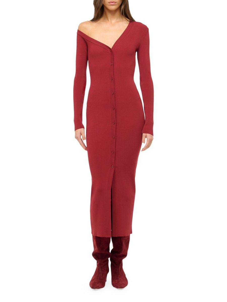 Асимметричное платье-миди Craftsman из трикотажа в рубчик Staud, цвет Syrah
Асимметричное платье-миди Craftsman из трикотажа в рубчик Staud, цвет Syrah