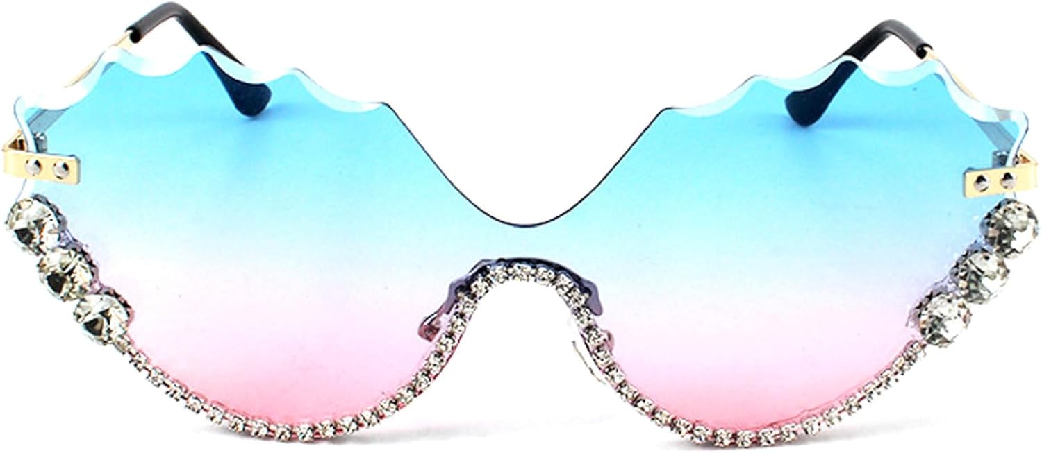 Забавные солнцезащитные очки в оправе с драгоценными камнями для костюмированной вечеринки, украшенные стразами, женские солнцезащитные очки без оправы «кошачий глаз», оригинальные очки с бриллиантами mincl, Blue&pink
Забавные солнцезащитные очки в оправе с драгоценными камнями для костюмированной вечеринки, украшенные стразами, женские солнцезащитные очки без оправы «кошачий глаз», оригинальные очки с бриллиантами mincl, Blue&pink