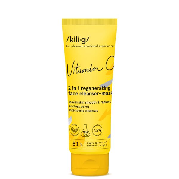 2в1 восстанавливающее средство для умывания лица - маска, 75 мл Kilig Vitamin c
2в1 восстанавливающее средство для умывания лица - маска, 75 мл Kilig Vitamin c