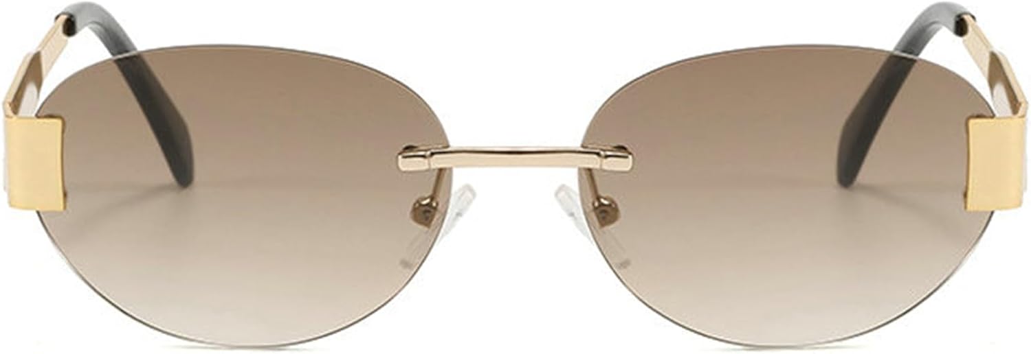 Женские солнцезащитные очки Helena Fashion Oval, роскошные без оправы, дизайнерская металлическая оправа, мужские классические винтажные круглые очки с защитой от УФ-излучения UV400, C7
Женские солнцезащитные очки Helena Fashion Oval, роскошные без оправы, дизайнерская металлическая оправа, мужские классические винтажные круглые очки с защитой от УФ-излучения UV400, C7