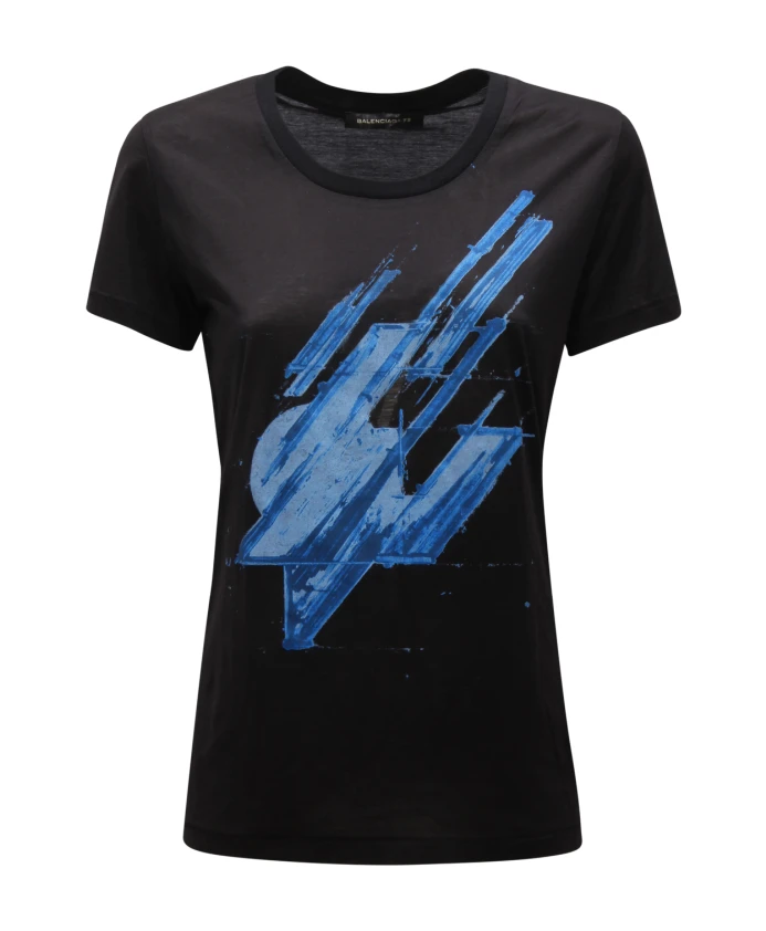 Белая трикотажная футболка с неоднородной текстурой. Balenciaga, черный
Белая трикотажная футболка с неоднородной текстурой. Balenciaga, черный