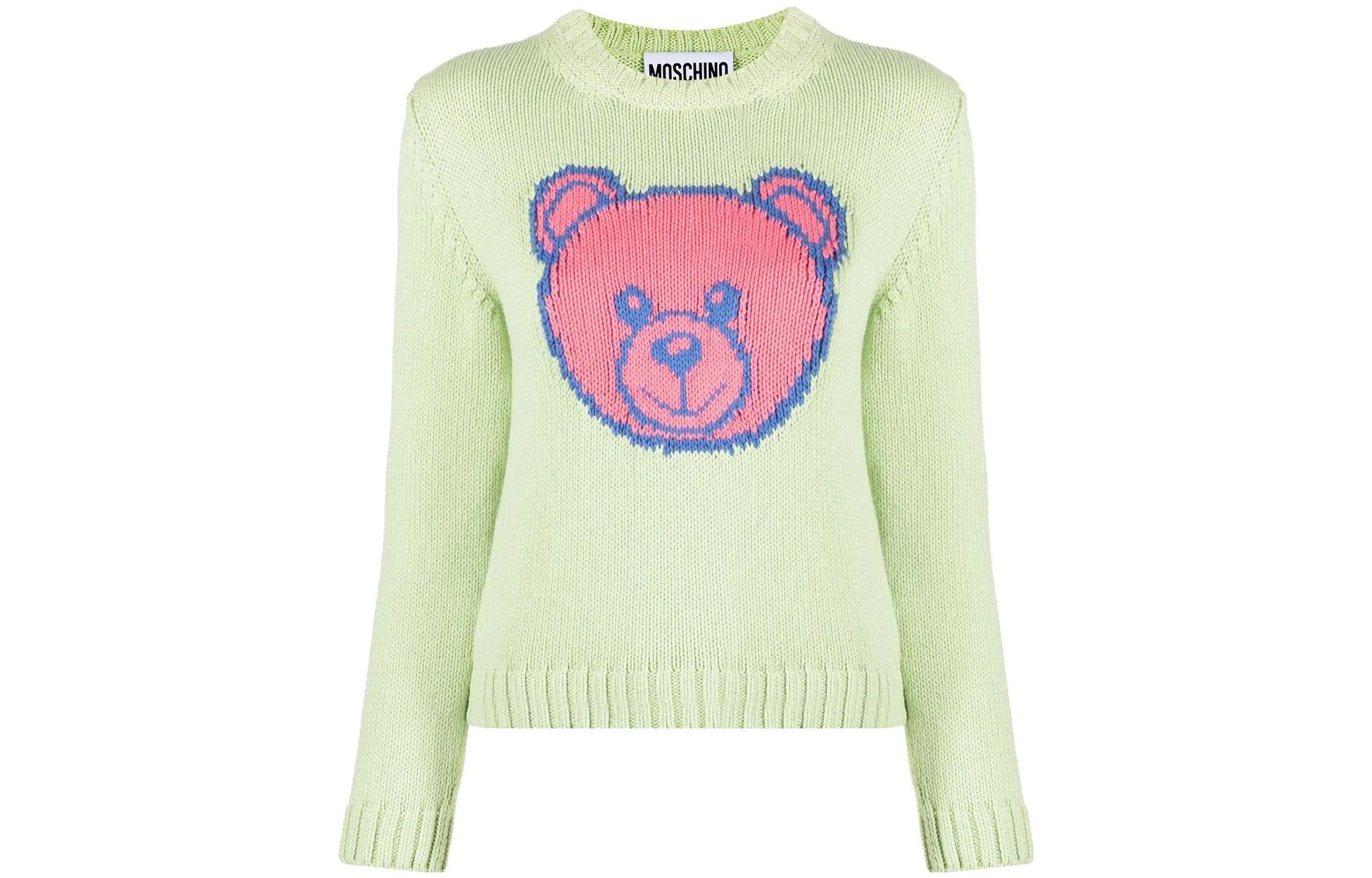 Светло-зелёный свитшот с вышивкой медведя MOSCHINO
Светло-зелёный свитшот с вышивкой медведя MOSCHINO