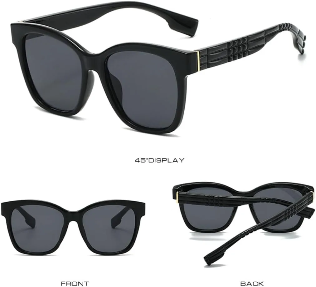 Ретро-солнцезащитные очки класса люкс для женщин, модные, в стиле панк, с большой оправой, классические мужские солнцезащитные очки UV400 SZVVBKK, Grey Black
Ретро-солнцезащитные очки класса люкс для женщин, модные, в стиле панк, с большой оправой, классические мужские солнцезащитные очки UV400 SZVVBKK, Grey Black