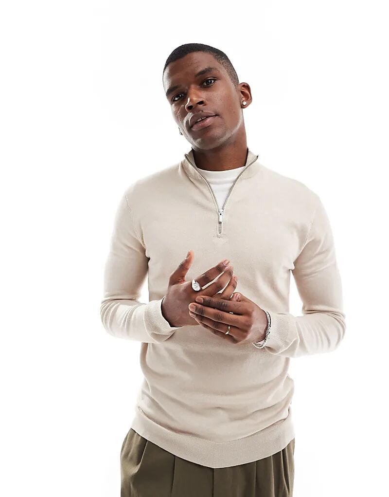 Вязаный джемпер с застежкой-молнией 1/4 в цвете «stone» ONLY & SONS
Вязаный джемпер с застежкой-молнией 1/4 в цвете «stone» ONLY & SONS