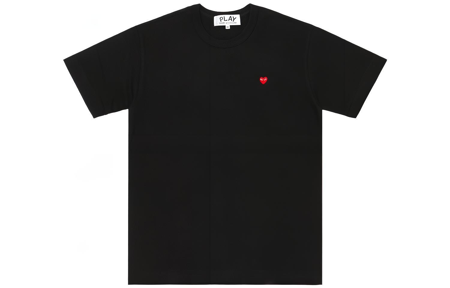 Футболка обычная женская черная CDG Play 
Футболка обычная женская черная CDG Play