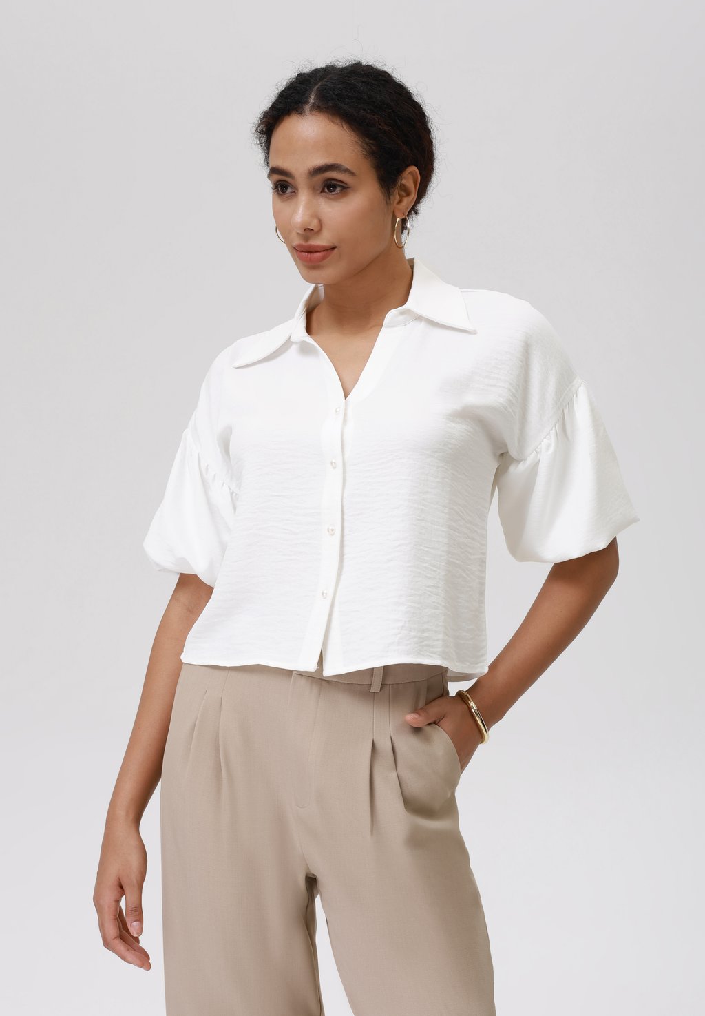 Блузка на пуговицах Anna Field, кремовый
Блузка на пуговицах Anna Field, кремовый