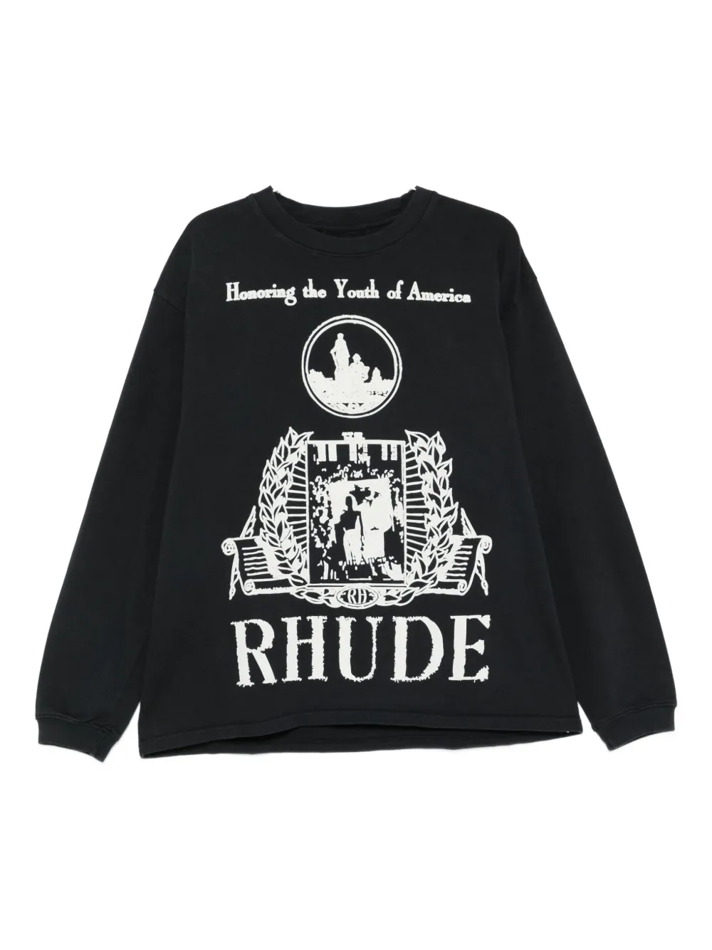 Толстовка с принтом и длинными рукавами Rhude, черный
Толстовка с принтом и длинными рукавами Rhude, черный