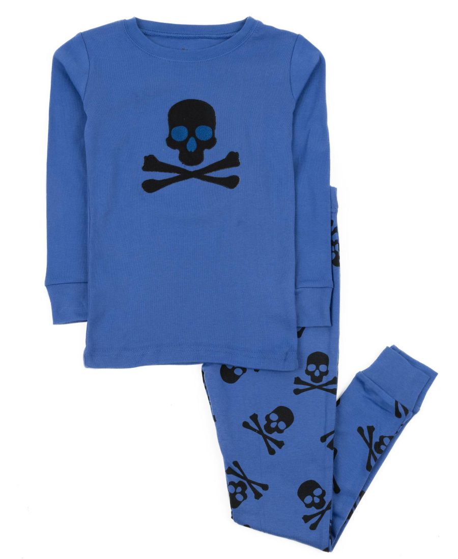 Детская хлопковая пижама из двух частей на Хэллоуин Leveret, Blue skulls
Детская хлопковая пижама из двух частей на Хэллоуин Leveret, Blue skulls