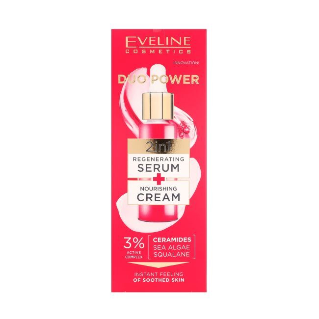 Duo power 2in1 восстанавливающая + питательная сыворотка для лица + крем Eveline, 18 мл
Duo power 2in1 восстанавливающая + питательная сыворотка для лица + крем Eveline, 18 мл