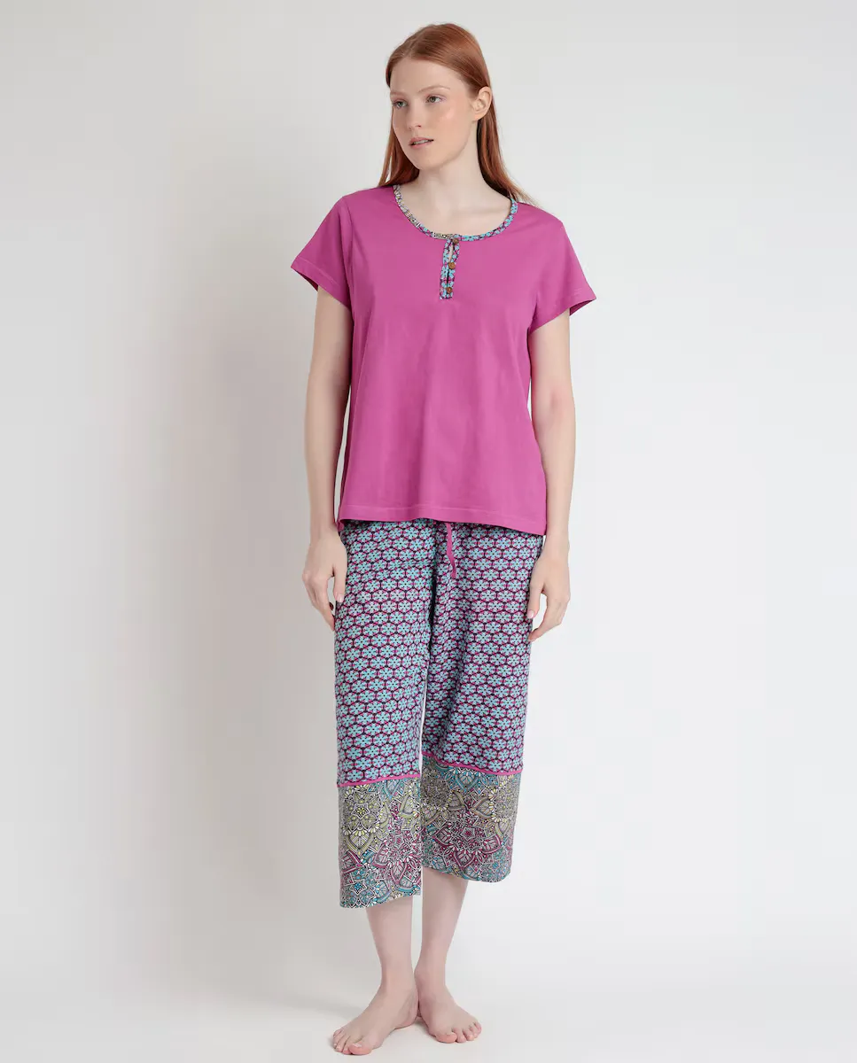 Женская пижама короткого трикотажа с принтом Admas, пурпурный
Женская пижама короткого трикотажа с принтом Admas, пурпурный