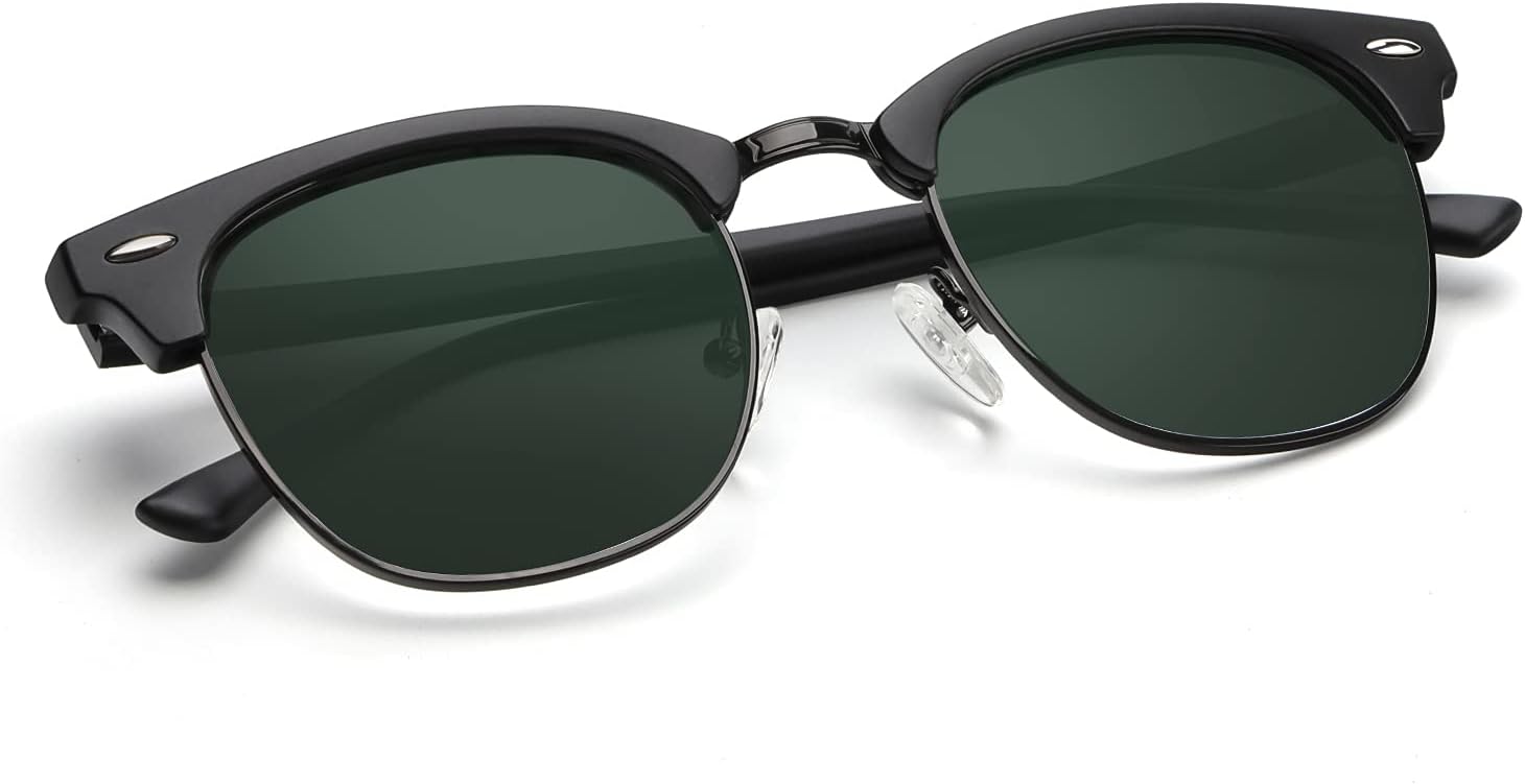 Поляризованные солнцезащитные очки KALIYADI для мужчин и женщин, полуободковая оправа, солнцезащитные очки для вождения, блокирующие УФ-излучение, C13-matte Black | G15 | Black Rim
Поляризованные солнцезащитные очки KALIYADI для мужчин и женщин, полуободковая оправа, солнцезащитные очки для вождения, блокирующие УФ-излучение, C13-matte Black | G15 | Black Rim