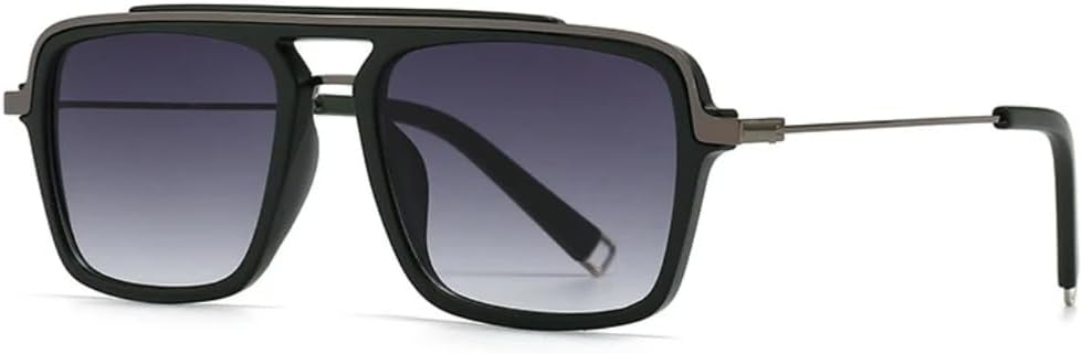 Ретро солнцезащитные очки с двойной перемычкой для женщин и мужчин, защита от УФ-излучения UV400, градиентный дизайн, полуметаллический корпус TVTBBVV, Black Gray Gradient
Ретро солнцезащитные очки с двойной перемычкой для женщин и мужчин, защита от УФ-излучения UV400, градиентный дизайн, полуметаллический корпус TVTBBVV, Black Gray Gradient