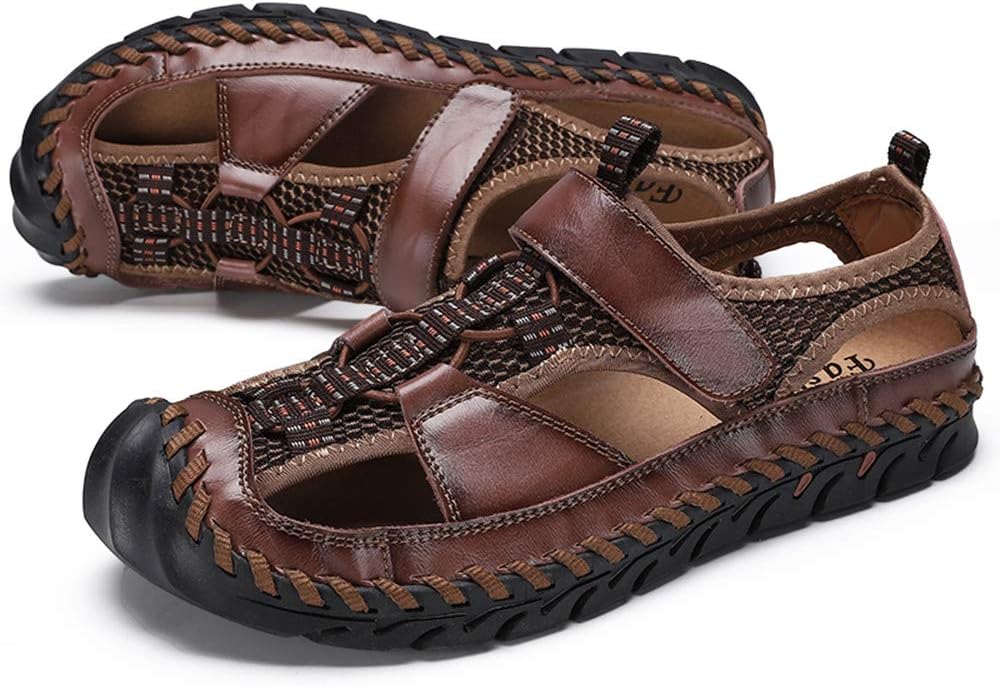 Мужские повседневные спортивные кожаные пляжные сандалии рыбацкого типа, освежающие, прочные, мягкие, стильные тапочки Asifn, коричневый
Мужские повседневные спортивные кожаные пляжные сандалии рыбацкого типа, освежающие, прочные, мягкие, стильные тапочки Asifn, коричневый