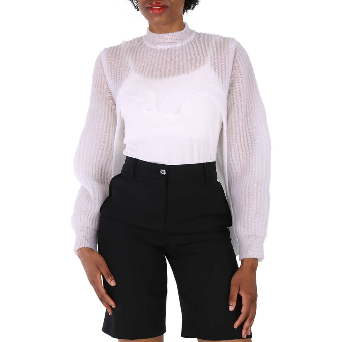 Барберри Женский свитер с ажурными вырезами оптик уайт Burberry, белый
Барберри Женский свитер с ажурными вырезами оптик уайт Burberry, белый