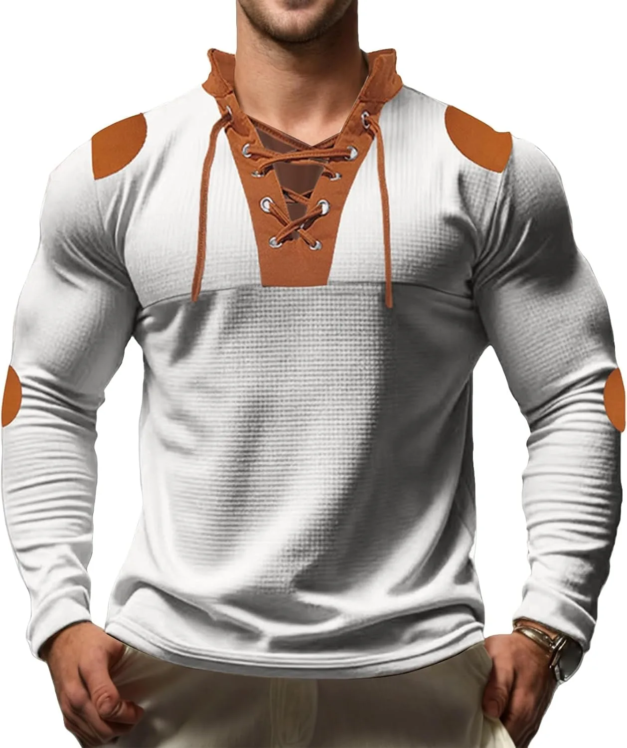 Мужская футболка V-образным вырезом и шнуровкой, slim fit LGHLMCL
Мужская футболка V-образным вырезом и шнуровкой, slim fit LGHLMCL