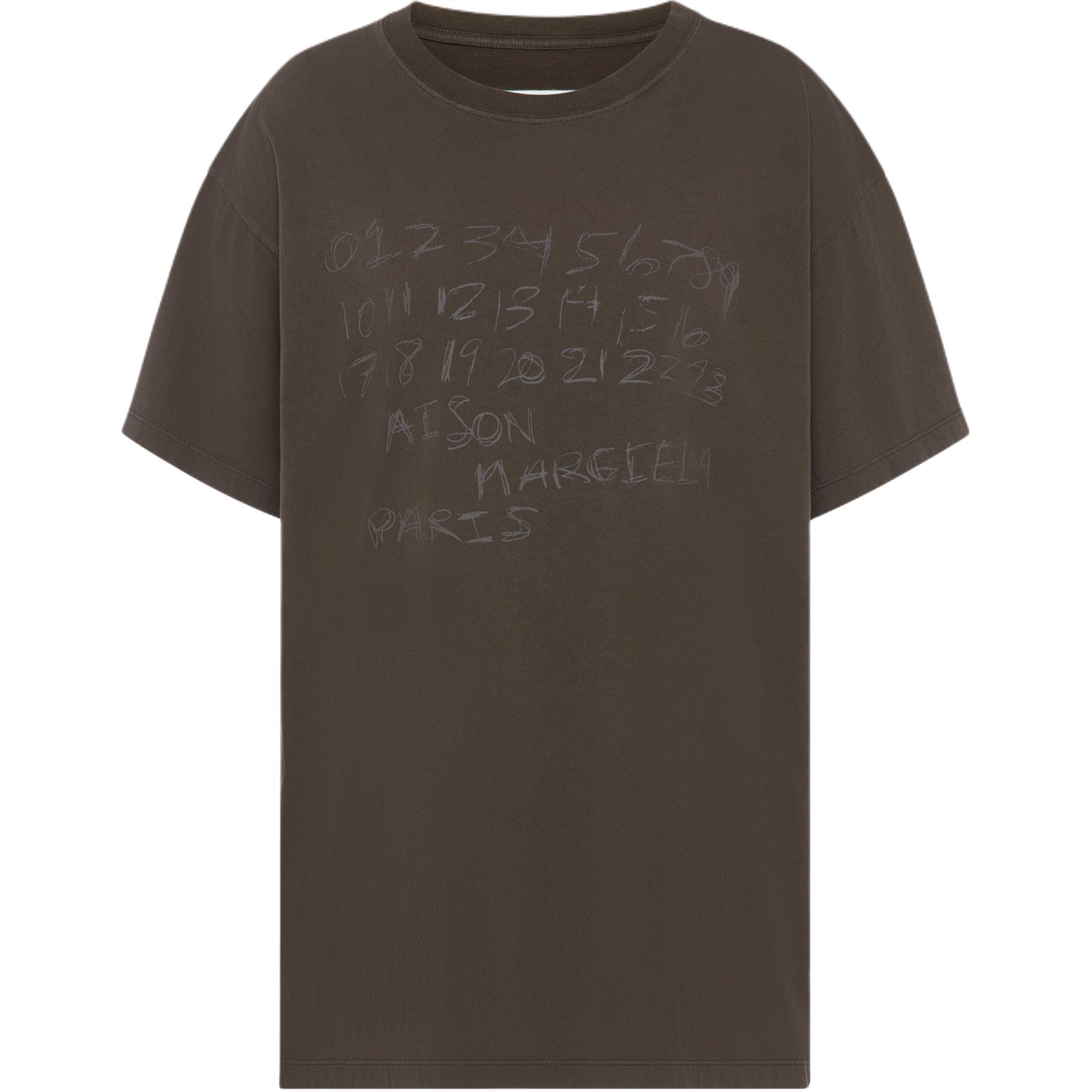 Футболка с принтом numbers Maison Margiela, коричневый
Футболка с принтом numbers Maison Margiela, коричневый