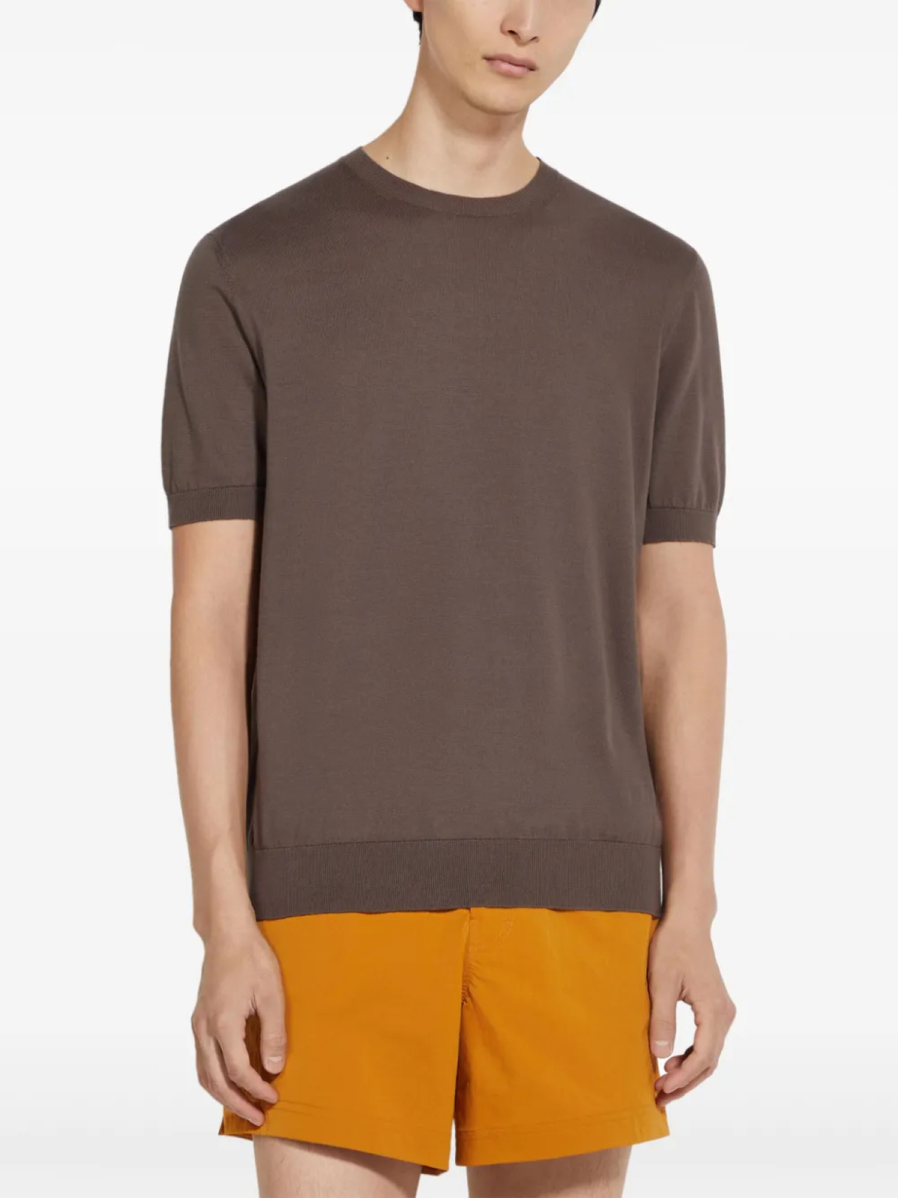 Футболка с круглым вырезом Zegna, коричневый
Футболка с круглым вырезом Zegna, коричневый