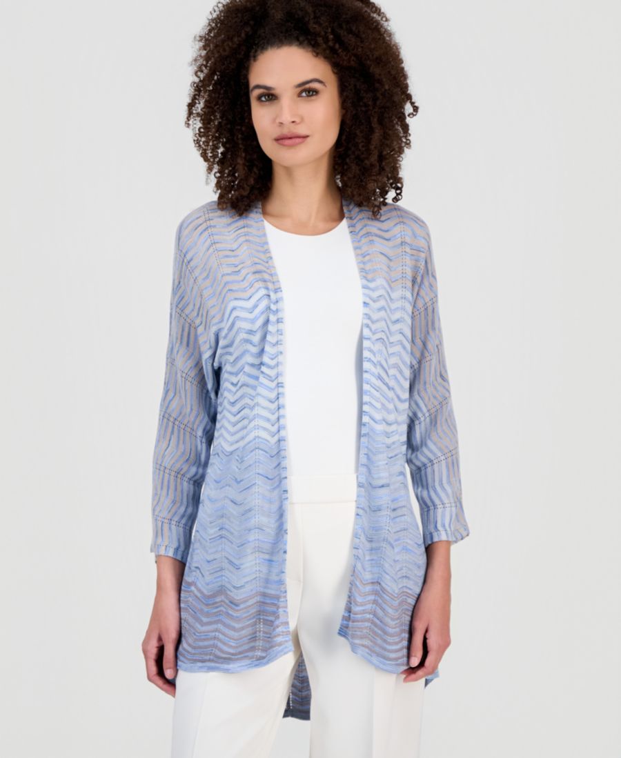 Женский кардиган с зигзагообразным узором и открытым передом Anne Klein, Opal Blue Multi
Женский кардиган с зигзагообразным узором и открытым передом Anne Klein, Opal Blue Multi