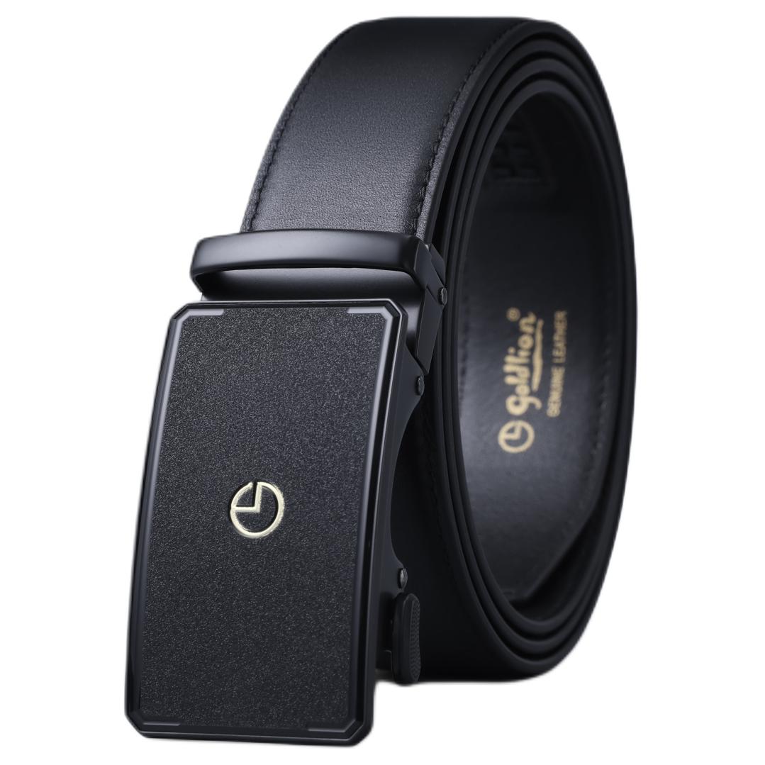 Кожаный ремень мужской черный ширина 3,5 см GOLDLION 
Кожаный ремень мужской черный ширина 3,5 см GOLDLION