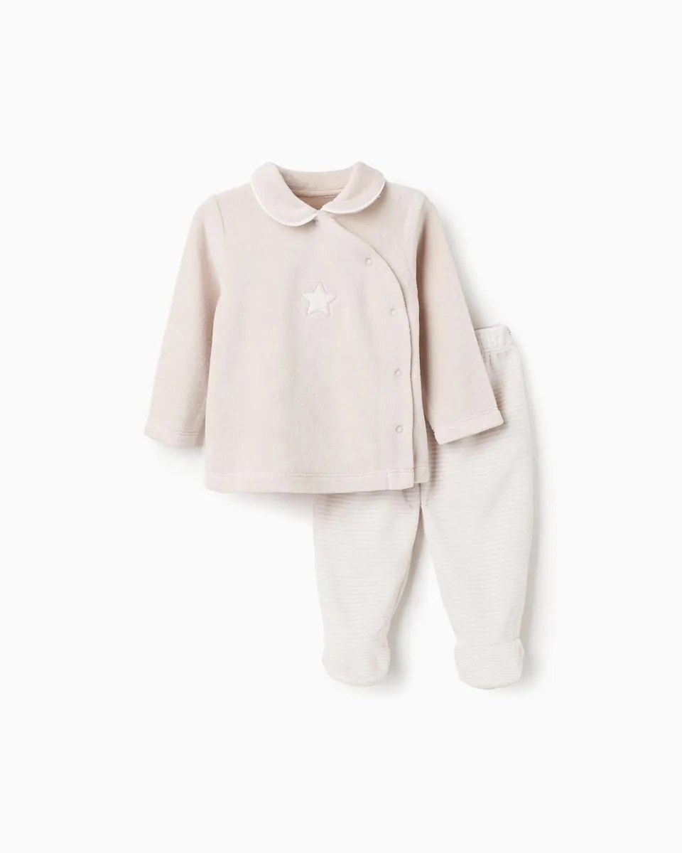 Детская пижама для мальчика из бархата с полосками/однотонная Zippy, бежевый
Детская пижама для мальчика из бархата с полосками/однотонная Zippy, бежевый