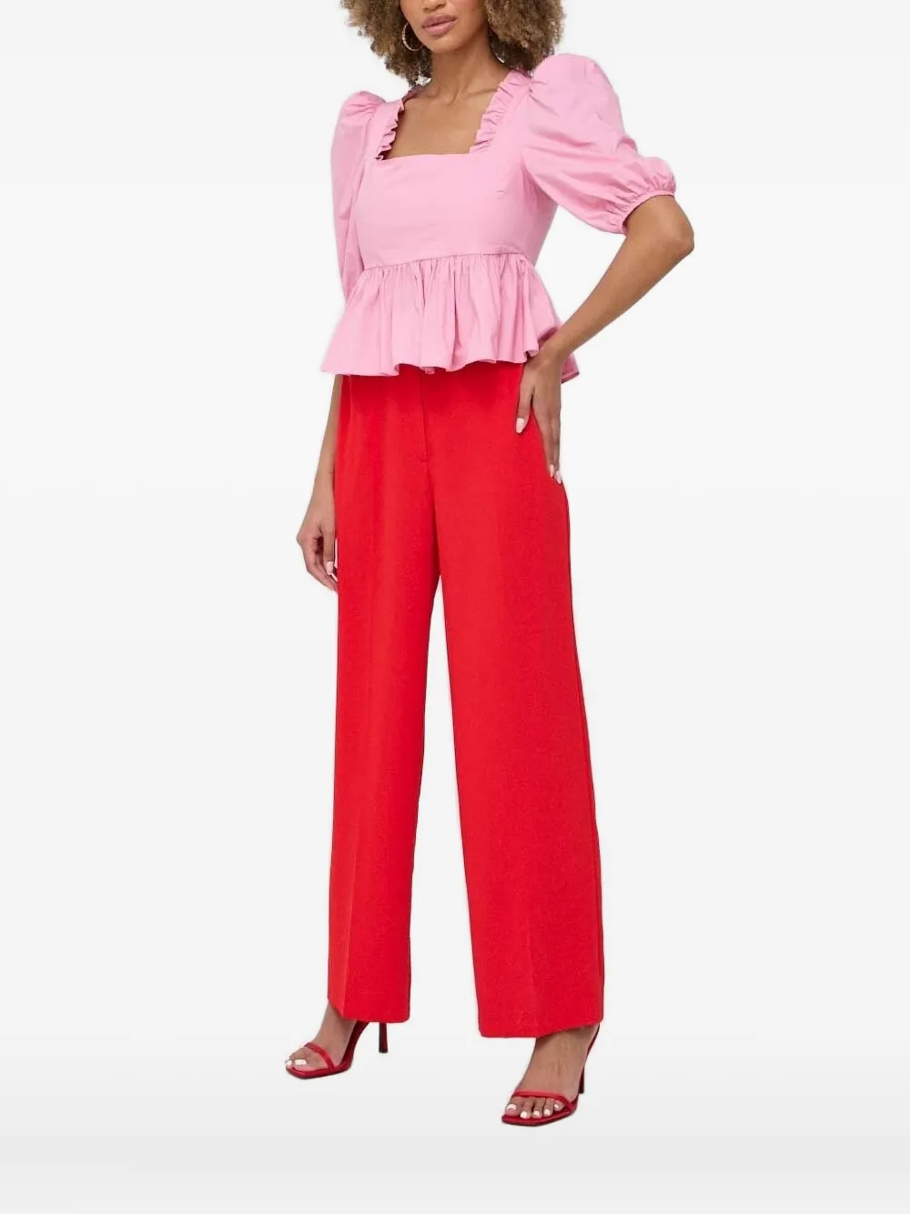 Топ с рукавами-буфами и оборкой Custommade, розовый
Топ с рукавами-буфами и оборкой Custommade, розовый