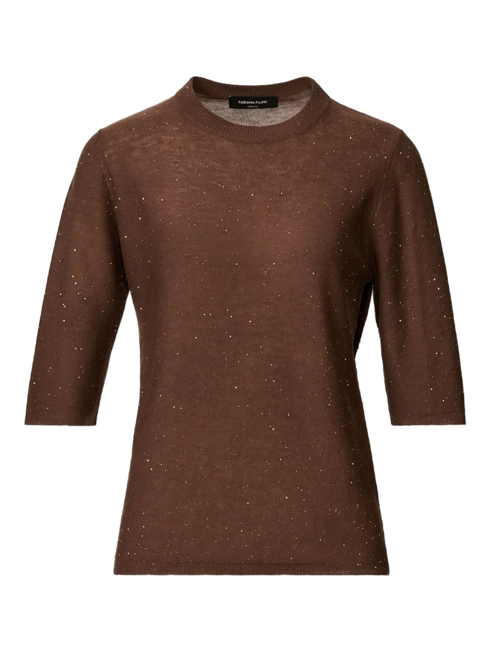 Свитер с короткими рукавами Fabiana Filippi, коричневый
Свитер с короткими рукавами Fabiana Filippi, коричневый