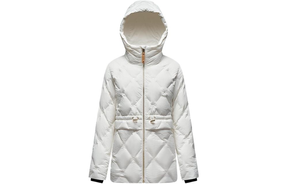 Пуховик женский однотонный белый K·Swiss 
Пуховик женский однотонный белый K·Swiss