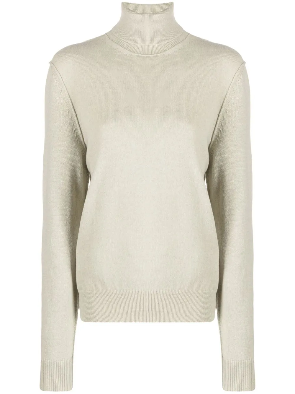 Кашемировый джемпер с высоким воротником MAISON MARGIELA, зеленый 
Кашемировый джемпер с высоким воротником MAISON MARGIELA, зеленый