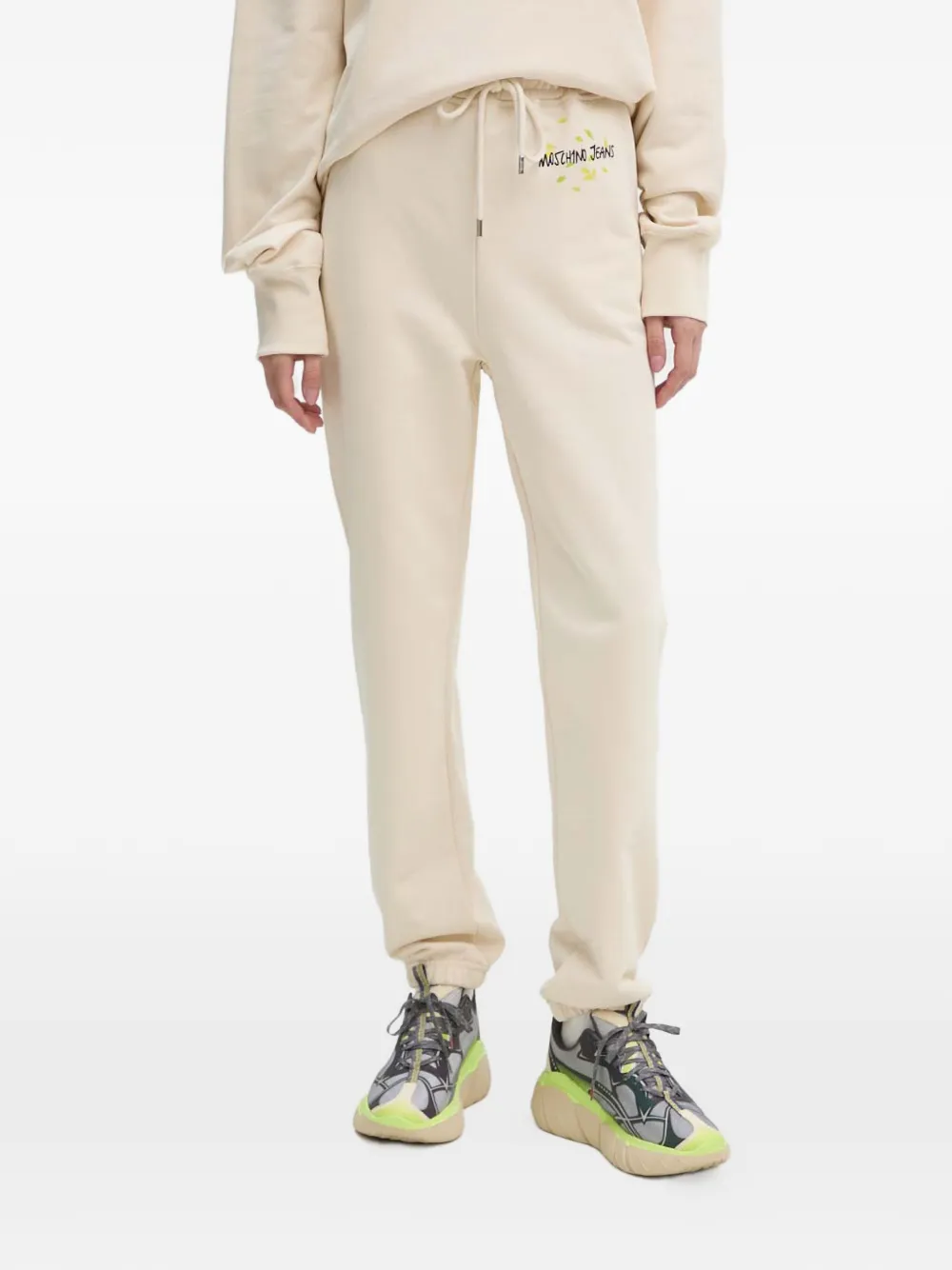Брюки с принтом и кулиской Moschino Jeans, бежевый
Брюки с принтом и кулиской Moschino Jeans, бежевый