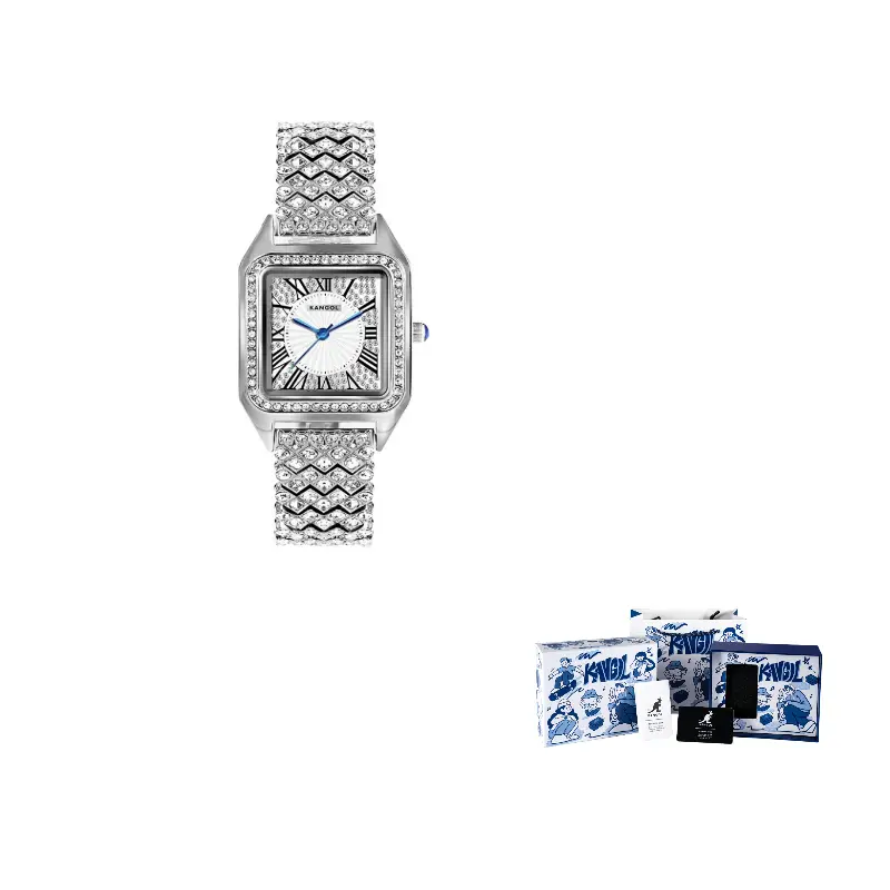 KANGOL Женские часы с кварцевым механизмом на металлическом браслете с белым циферблатом
KANGOL Женские часы с кварцевым механизмом на металлическом браслете с белым циферблатом