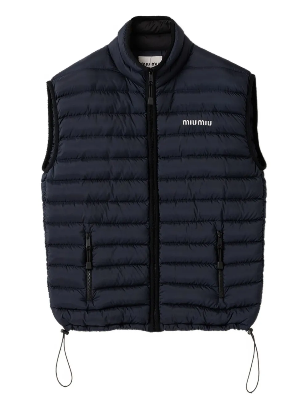 Стеганый жилет с воротником-стойкой MIU MIU, синий
Стеганый жилет с воротником-стойкой MIU MIU, синий