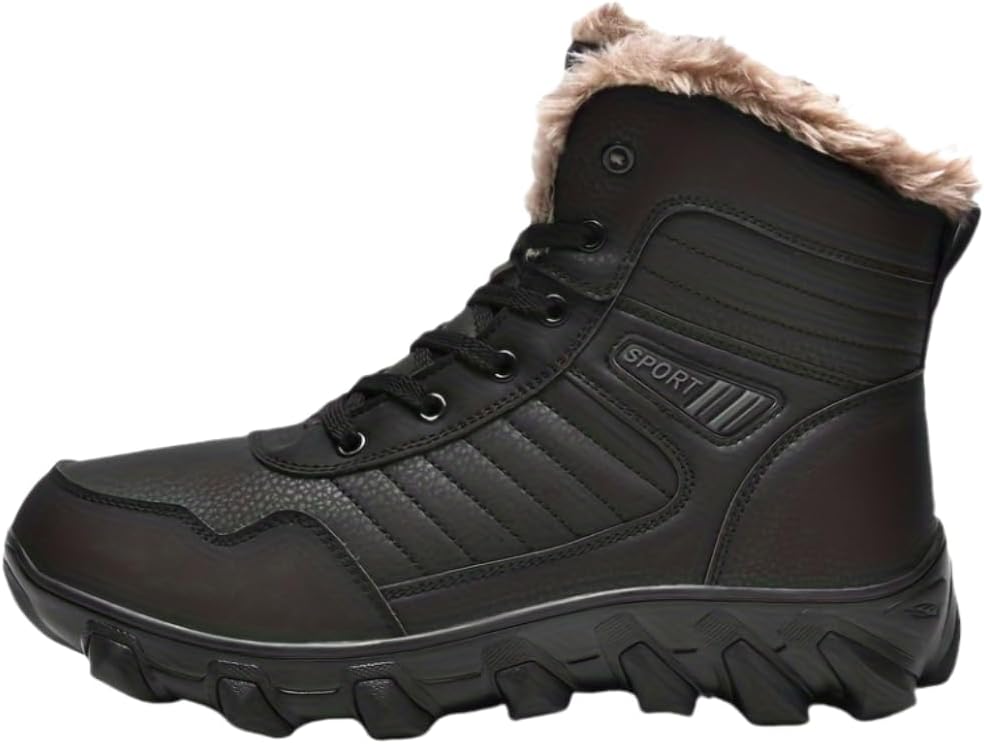 Мужские зимние высокие горные ботинки Hhhchpm - повседневные шнурованные снежные ботинки с противоскользящей резиновой подошвой, однотонные с теплой плюшевой подкладкой - идеально подходят для походов и повседневной носки, черный
Мужские зимние высокие горные ботинки Hhhchpm - повседневные шнурованные снежные ботинки с противоскользящей резиновой подошвой, однотонные с теплой плюшевой подкладкой - идеально подходят для походов и повседневной носки, черный