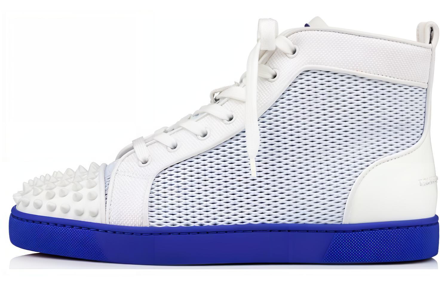 Кристиан Лубутен Высокие кеды для скейтбординга Мужские Белые 
Кристиан Лубутен Высокие кеды для скейтбординга Мужские Белые