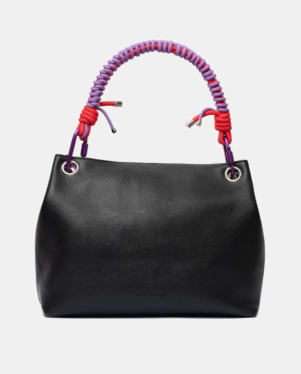 Большая черная сумка-шоппер Petra с разноцветной ручкой Olivia Mareque, черный
Большая черная сумка-шоппер Petra с разноцветной ручкой Olivia Mareque, черный
