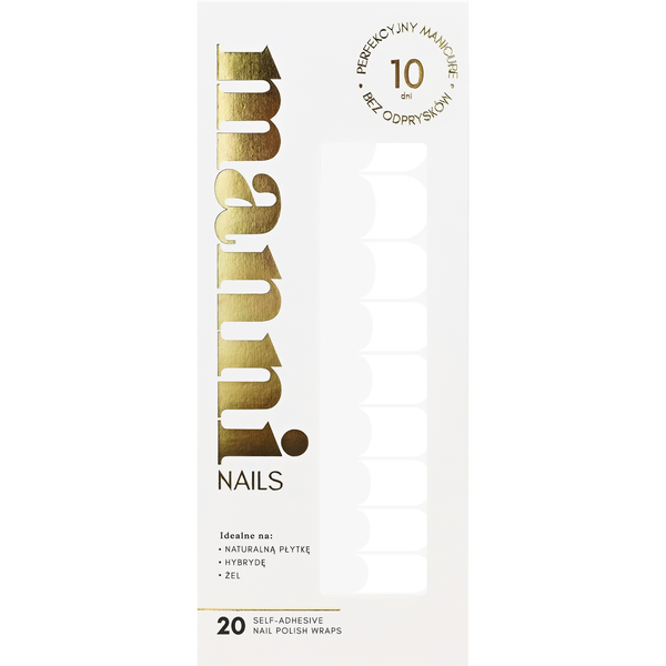 Самоклеящийся лак для ногтей френч-манни, 20 шт./1 упаковка. Manni Nails 
Самоклеящийся лак для ногтей френч-манни, 20 шт./1 упаковка. Manni Nails