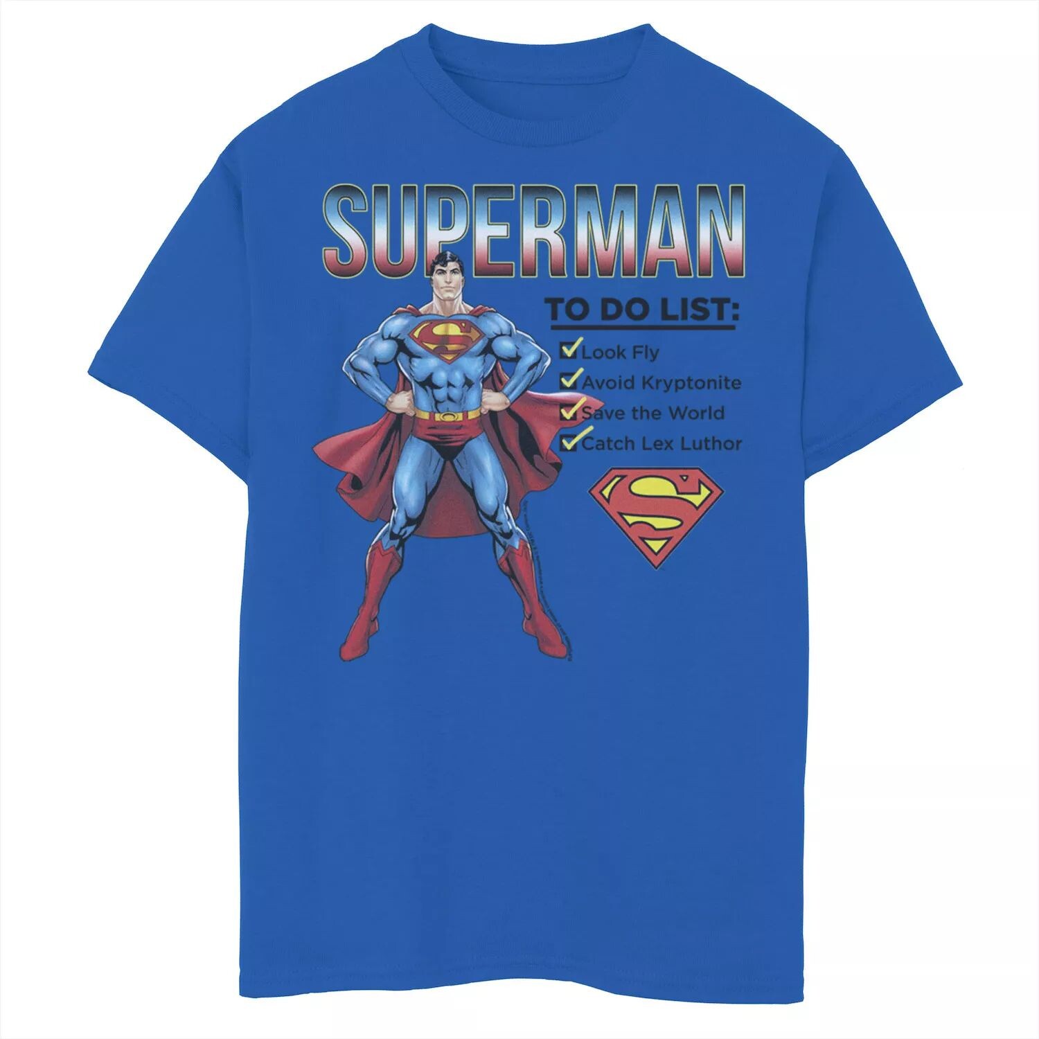 Футболка с контрольным списком дел «Супермен» для мальчиков 8–20 лет из комиксов DC Comics Licensed Character
Футболка с контрольным списком дел «Супермен» для мальчиков 8–20 лет из комиксов DC Comics Licensed Character