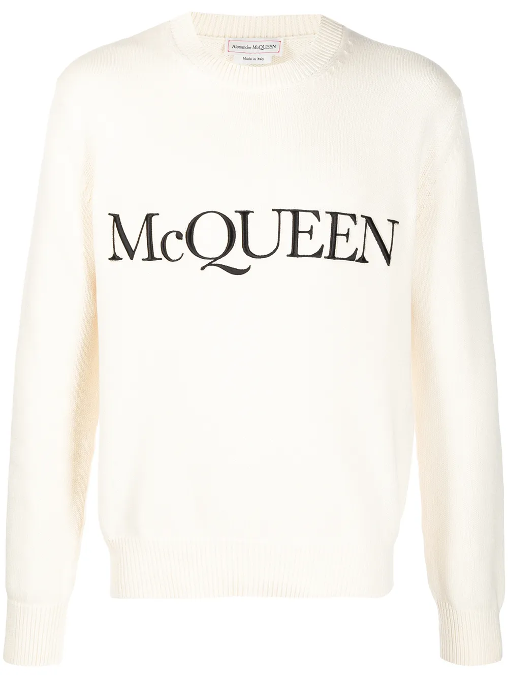 Джемпер с вышитым логотипом Alexander McQueen, бежевый
Джемпер с вышитым логотипом Alexander McQueen, бежевый